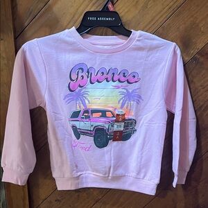 Ford Pink Bronco Graphic Crewneck Sweatshirt for Kids
